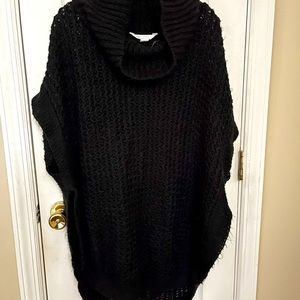 NWT Women's LC Lauren Conrad Stargazer Knit Sweater/Poncho Black One Size